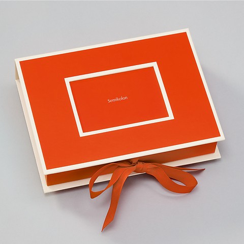 Petite Boîte Photos avec fênetre pour une image Orange