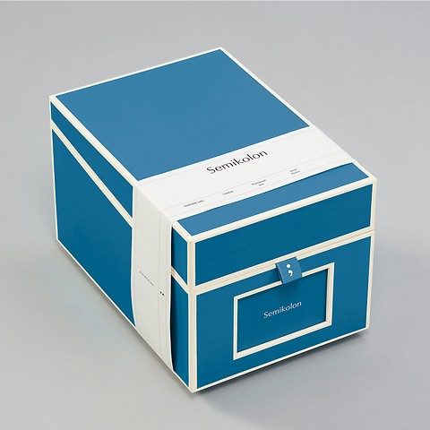 Boîte Photos avec 3 sépa rateurs réglables Azzurro