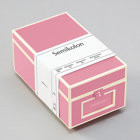 Boîte pour Cartes de Visite avec 3 séparateurs réglables Flamingo