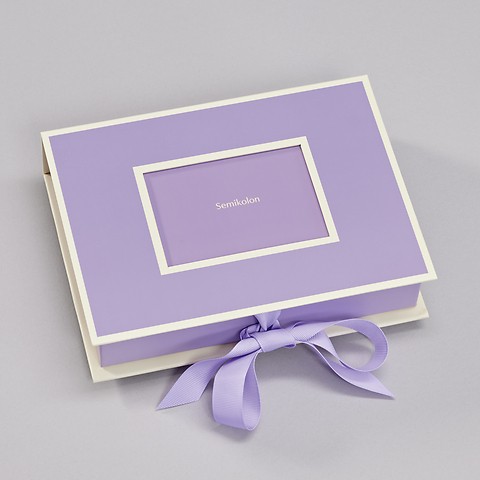 Petite Boîte Photos avec fênetre pour une image Lilac Silk